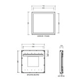 Timberline Satin White Halifax Rectangular Wall Mirror