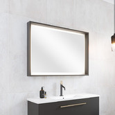 Timberline Satin White Halifax Rectangular Wall Mirror