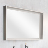 Timberline Satin White Halifax Rectangular Wall Mirror