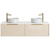 Timberline Elwood 1500mm Dockland Wall Hung Double Vanity Unit