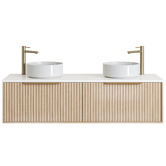 Timberline Elwood 1500mm Dockland Wall Hung Double Vanity Unit