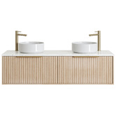 Timberline Elwood 1500mm Dockland Wall Hung Double Vanity Unit