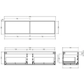 Timberline Elwood 1500mm Dockland Wall Hung Double Vanity Unit