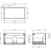 Timberline Elwood 750mm Dockland Wall Hung Single Vanity Unit