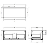 Timberline Elwood 900mm Dockland Wall Hung Single Vanity Unit