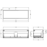 Timberline Elwood 1200mm Dockland Wall Hung Single Vanity Unit