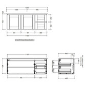 Timberline Victoria 1200mm White Wall Hung Single Vanity Unit