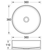 Timberline Luxe 360mm Round Above Counter Basin