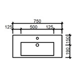 Timberline Ensuite Composite Countertop with Single Integrated Basin