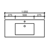 Timberline Grand Countertop with Single Integrated Basin