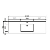 Timberline Grand Countertop with Single Integrated Basin