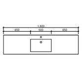 Timberline Grand Countertop with Single Integrated Basin