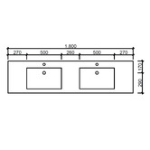 Timberline Grand Countertop with Double Integrated Basin