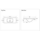 Timberline Stadium Countertop with Single Integrated Basin