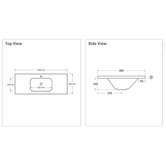 Timberline Stadium Countertop with Single Integrated Basin