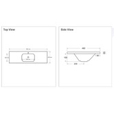 Timberline Stadium Countertop with Single Integrated Basin