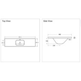 Timberline Stadium Countertop with Single Integrated Basin