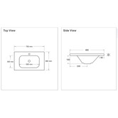 Timberline Stadium Countertop with Single Integrated Basin