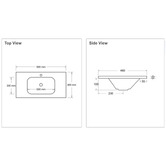 Timberline Stadium Countertop with Single Integrated Basin