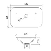 Timberline Bodhi 540mm Gloss White Undermount Basin