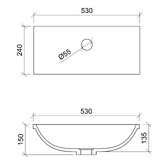 Timberline Ruby 530mm Gloss White Undermount Basin
