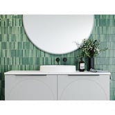 Timberline Corrida 430mm Gloss White Round Semi-inset Basin