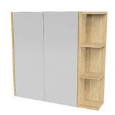 Timberline New York 750mm Rectangle Mirrored Shaving Cabinet