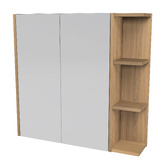 Timberline New York 750mm Rectangle Mirrored Shaving Cabinet