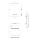 Timberline Pure Bliss 600mm Rectangular Mirrored Shaving Cabinet