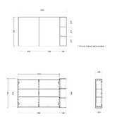 Timberline New York 1200mm Rectangular Mirrored Shaving Cabinet