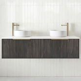 Timberline Elwood 1500mm Dockland Wall Hung Double Vanity Unit