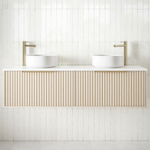 Timberline Elwood 1500mm Dockland Wall Hung Double Vanity Unit