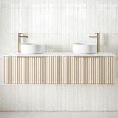 Timberline Elwood 1500mm Dockland Wall Hung Double Vanity Unit