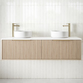 Timberline Elwood 1500mm Dockland Wall Hung Double Vanity Unit
