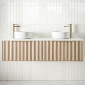 Timberline Elwood 1500mm Dockland Wall Hung Double Vanity Unit
