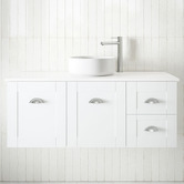 Timberline Victoria 1200mm White Wall Hung Single Vanity Unit