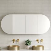 Timberline Ballad 1500mm Oval Mirrored Shaving Cabinet
