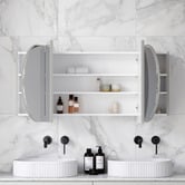 Timberline Ballad 1500mm Oval Mirrored Shaving Cabinet