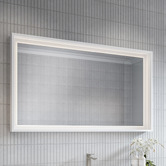 Timberline Satin White Halifax Rectangular Wall Mirror