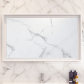 Timberline Satin White Halifax Rectangular Wall Mirror