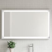 Timberline Satin White Halifax Rectangular Wall Mirror