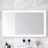 Timberline Satin White Halifax Rectangular Wall Mirror