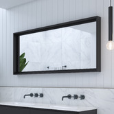 Timberline Satin White Halifax Rectangular Wall Mirror