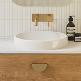 Timberline Corrida 430mm Gloss White Round Semi-inset Basin