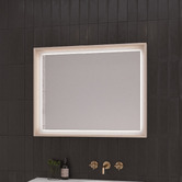 Timberline Satin White Halifax Rectangular Wall Mirror