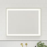Timberline Satin White Halifax Rectangular Wall Mirror