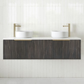 Timberline Elwood 1500mm Dockland Wall Hung Double Vanity Unit