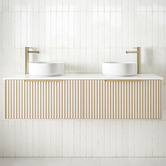 Timberline Elwood 1500mm Dockland Wall Hung Double Vanity Unit