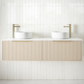 Timberline Elwood 1500mm Dockland Wall Hung Double Vanity Unit