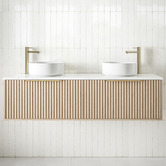 Timberline Elwood 1500mm Dockland Wall Hung Double Vanity Unit
